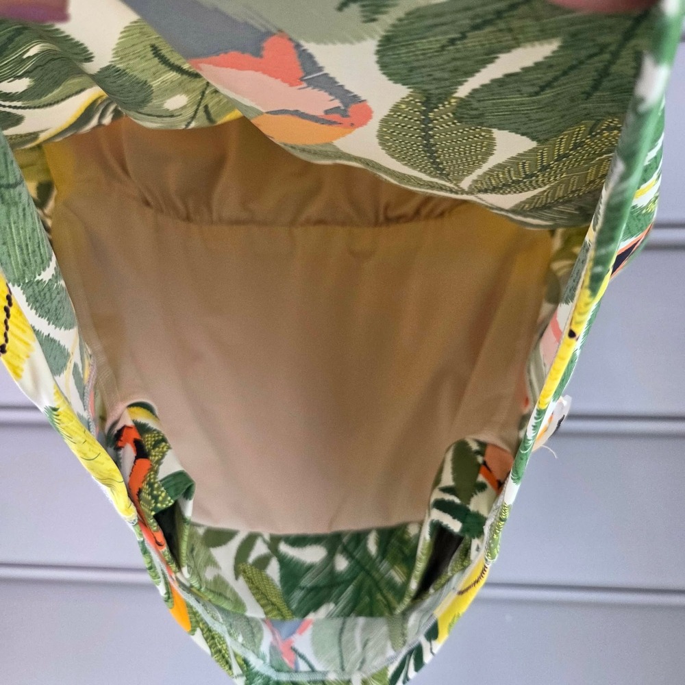 Duluth Trading Co Women Size 8 Suit Up Swim Top Tankini Toucan Tropical Print - Picture 8 of 13